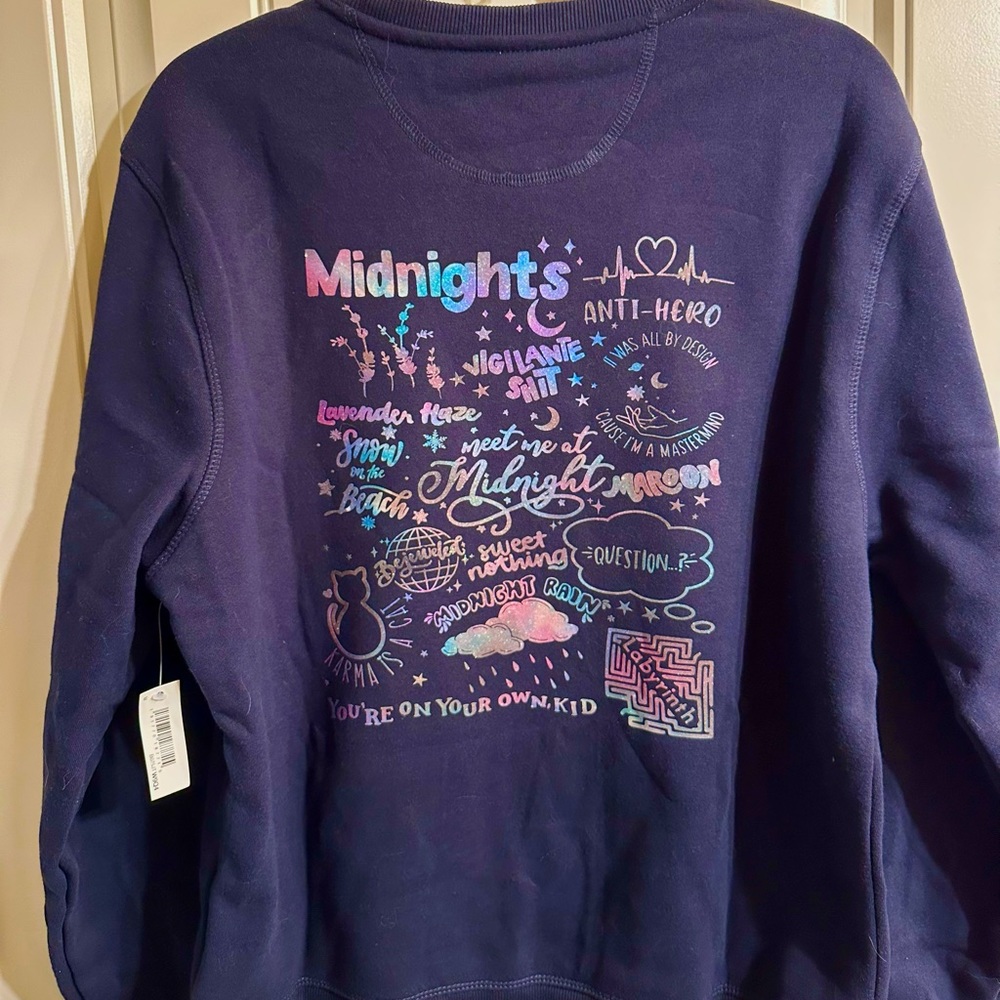 Custom Fan Made Midnights Taylor Swift Merch Sweatshirt Size M